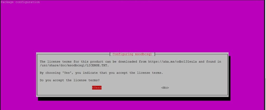 msodbc installation