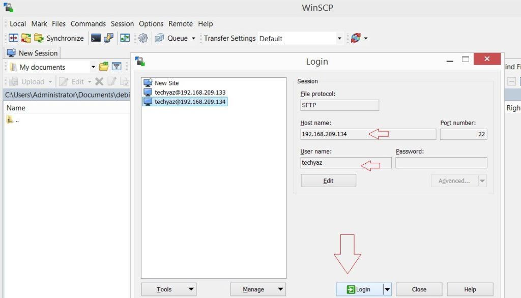 connect to winscp