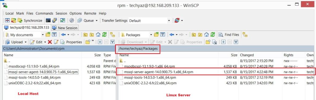 copy agent rpm package