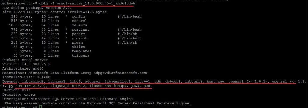 Check SQL package dependencies