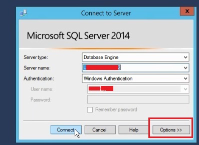 click on connect button in SSMS