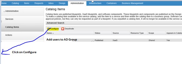 Add blueprint to service catalogue