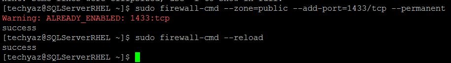 Open firewall