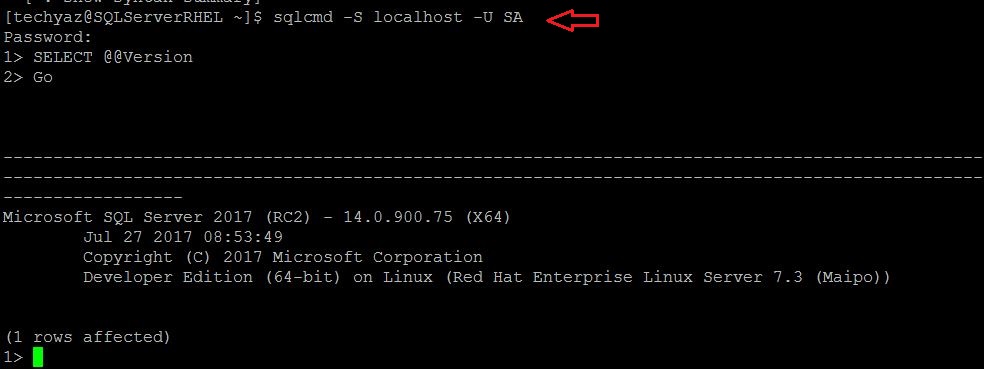 connect using sqlcmd