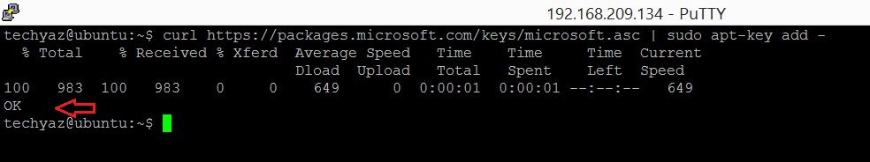 Run curl to download GPG keys