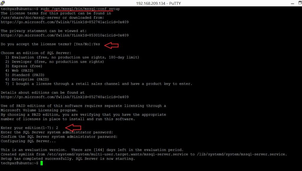configure mssql-conf