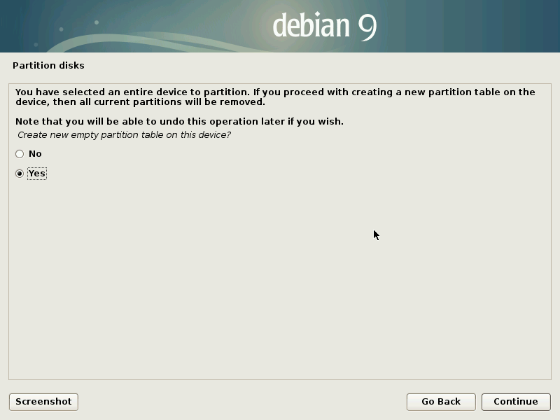 Select New Disk
