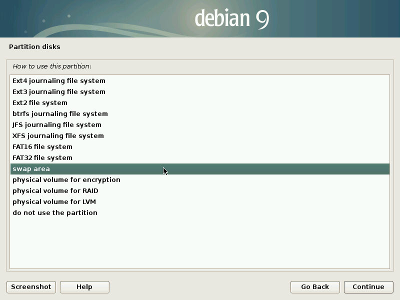 Logical Swap Partition