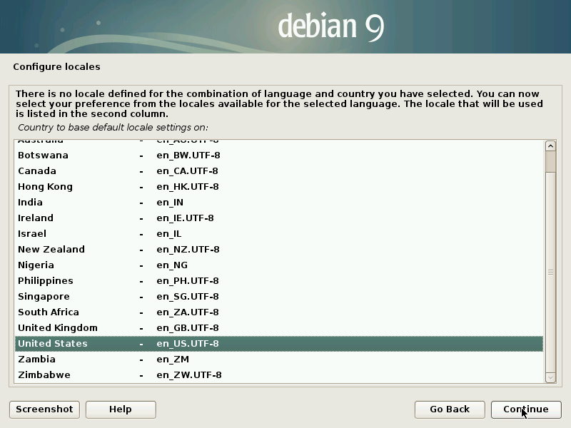 Configure Locales