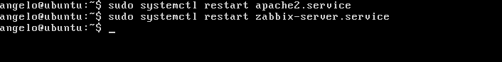 restart the zabbix services