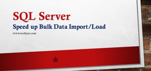 Speed up bulk data Import