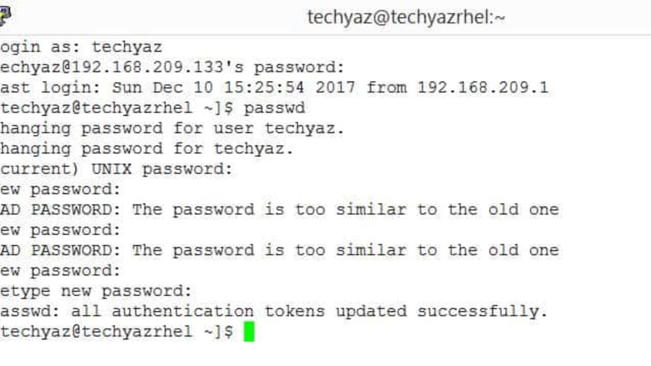 How to Reset or Change User Password on RedHat Linux