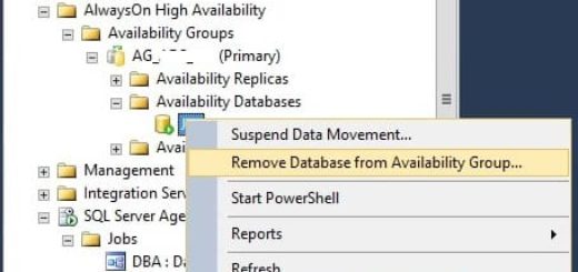 Right Click on Primary Database