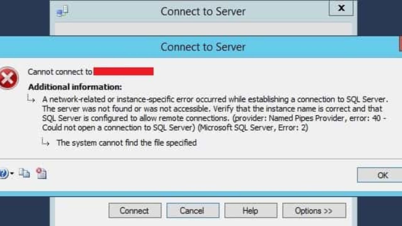 A Network-related or Instance-specific Error Sql Server Management Studio?