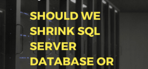 Should We Shrink SQL Server Database or files?