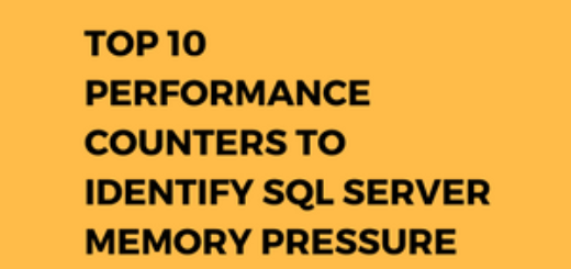 Top 10 Perfmon Counters for Memory Pressure