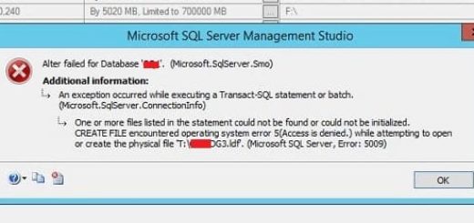 Microsoft SQL Server Error 5009