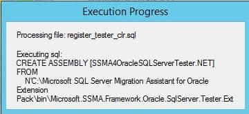 Processing to configure SSMA for Oracle Extension pack