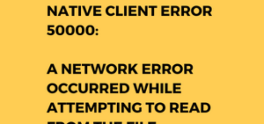 SQL Server Native Client Error 50000
